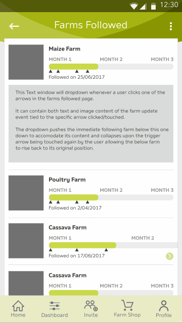 Farmcrowdy expanded Farms Followed detail screen