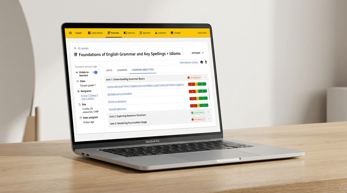 Kolibri Coach Dashboard & Test Assessment System — project image